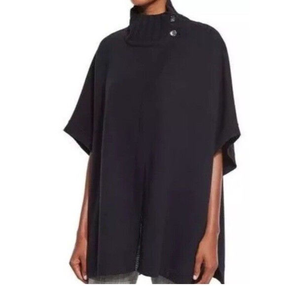 THEORY Palomina Plumose Knit Poncho Sweater - Picture 3 of 7